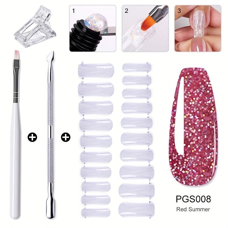 Fiberglass Nail Extension Kit with Nail Tips Repair Tools
