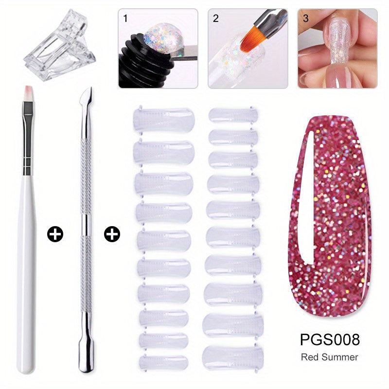 Fiberglass Nail Extension Kit with Nail Tips Repair Tools