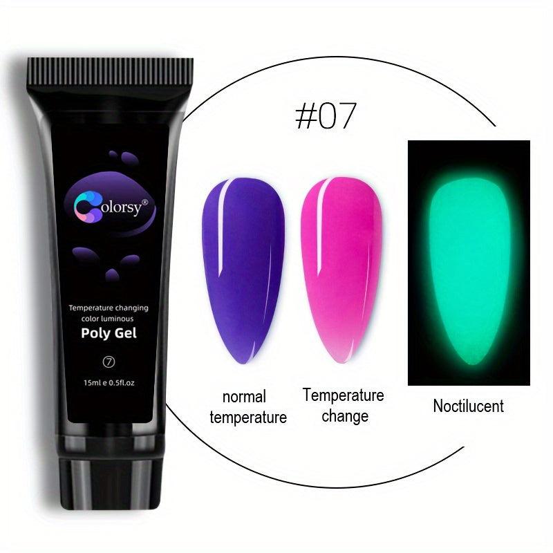 15ml Nail Enhancement Gel for Nail Extension in Red Green Yellow Pink