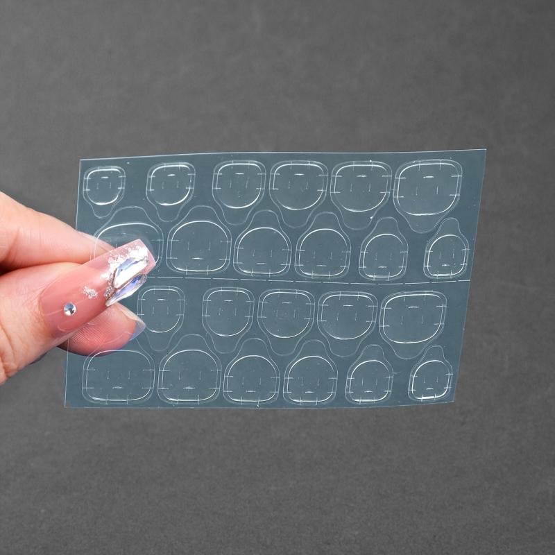 20 Sheets Double Side Gel Nail Glue For Press On Nails