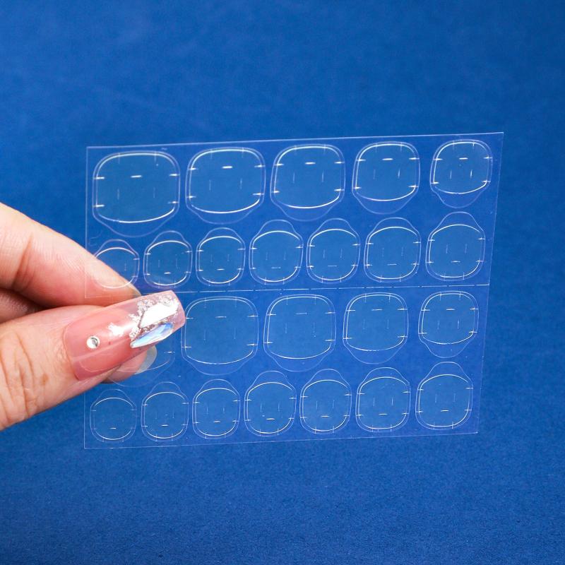 20 Nail Glue Stickers Double Side for Press On Nails Waterproof Breathable