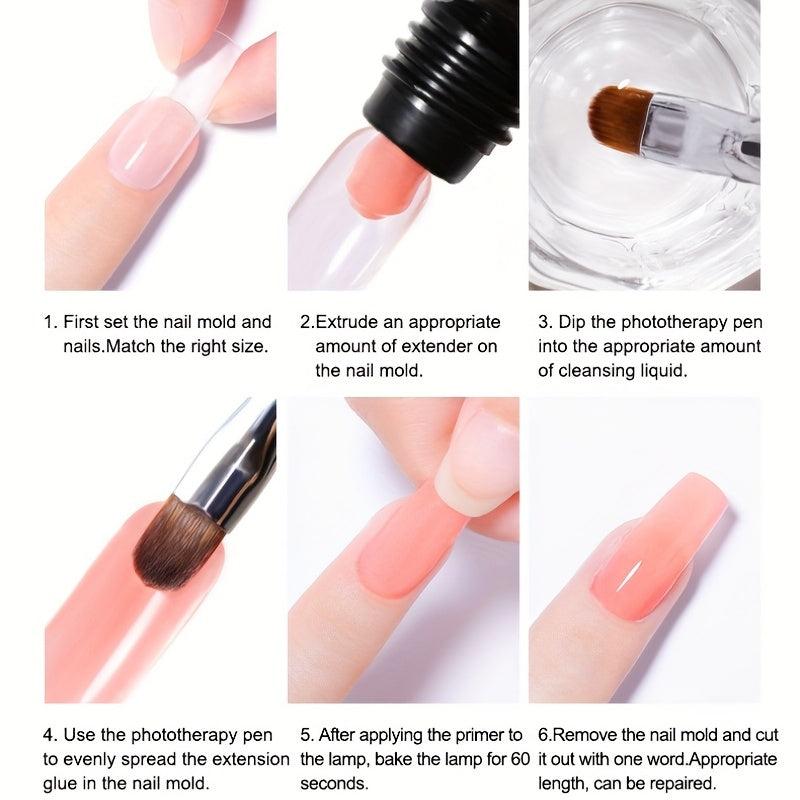 Poly Gel Nail Extension Gel 8 Colors Clear Pink Purple Builder Nail Gel