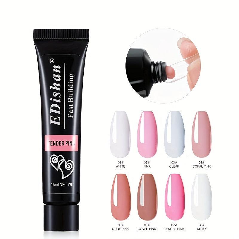 Poly Gel Nail Extension Gel 8 Colors Clear Pink Purple Builder Nail Gel