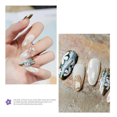 3D Micro Painting Gypsum Glue Nail Relief Cream