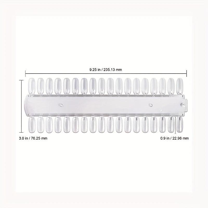 Double Sided Nail Gel Display Cards 36 Tips Transparent