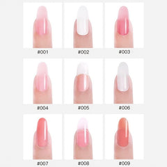 Gel Nail Polish Extensions with Adhesive Glue and Base Coat