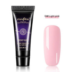Gel Nail Polish Extensions with Adhesive Glue and Base Coat
