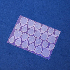 20 Sheets Nail Adhesive Tabs Glue Stickers Waterproof Thin Pink