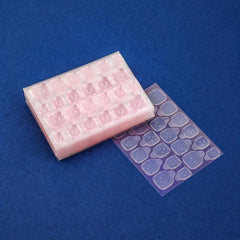 20 Sheets Nail Adhesive Tabs Glue Stickers Waterproof Thin Pink