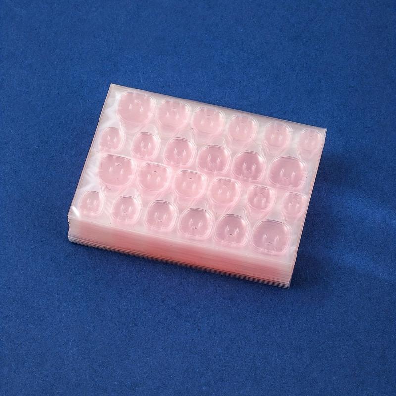 20 Sheets Nail Adhesive Tabs Glue Stickers Waterproof Thin Pink