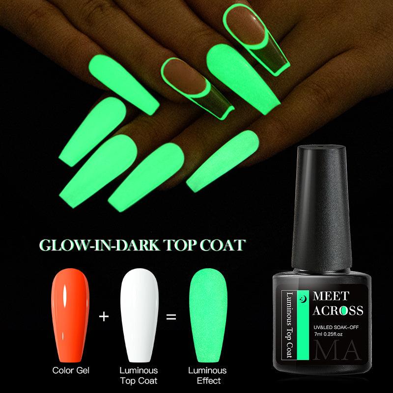 Luminous No Wipe Top Coat Glow Gel Nail Polish