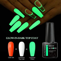 Luminous No Wipe Top Coat Glow Gel Nail Polish