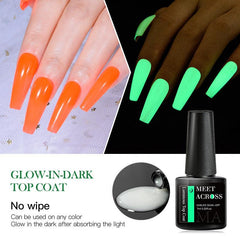 Luminous No Wipe Top Coat Glow Gel Nail Polish