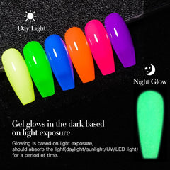 Luminous No Wipe Top Coat Glow Gel Nail Polish