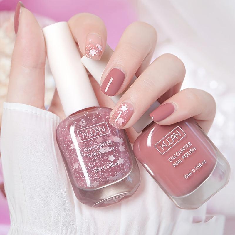 Water Based Nail Polish Odorless Quick Drying Lasting Nail Lacquer - Multicolor