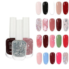 Water Based Nail Polish Odorless Quick Drying Lasting Nail Lacquer - Multicolor