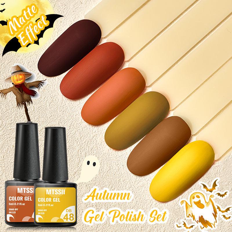 Autumn Gel Nail Polish Halloween Series Brown Yellow Red Gel Polish