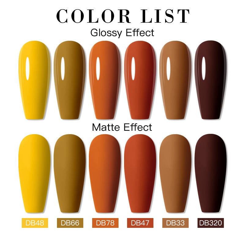 Autumn Gel Nail Polish Halloween Series Brown Yellow Red Gel Polish