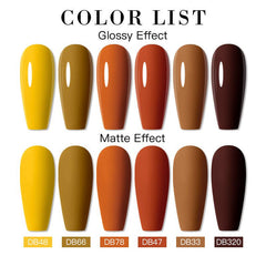 Autumn Gel Nail Polish Halloween Series Brown Yellow Red Gel Polish