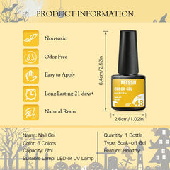 Autumn Gel Nail Polish Halloween Series Brown Yellow Red Gel Polish