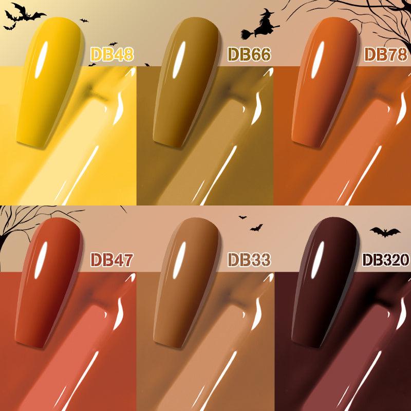 Autumn Gel Nail Polish Halloween Series Brown Yellow Red Gel Polish