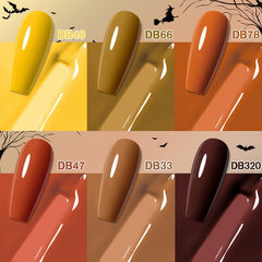Autumn Gel Nail Polish Halloween Series Brown Yellow Red Gel Polish