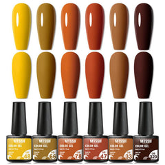 Autumn Gel Nail Polish Halloween Series Brown Yellow Red Gel Polish