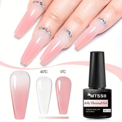 Pink Gel Nail Polish and Gloss Set - Neutral Soak Off DIY Salon Holiday Gift