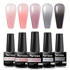 Pink Gel Nail Polish and Gloss Set - Neutral Soak Off DIY Salon Holiday Gift