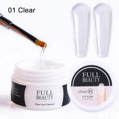 Pink Gel Nail Kit with Nail Forms - 15ml Hard Gel Nail Extension Starter Set