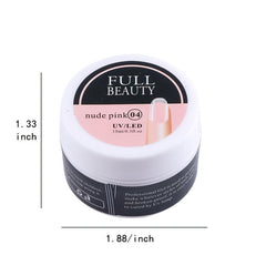 Pink Gel Nail Kit with Nail Forms - 15ml Hard Gel Nail Extension Starter Set