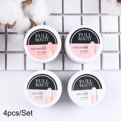 Pink Gel Nail Kit with Nail Forms - 15ml Hard Gel Nail Extension Starter Set