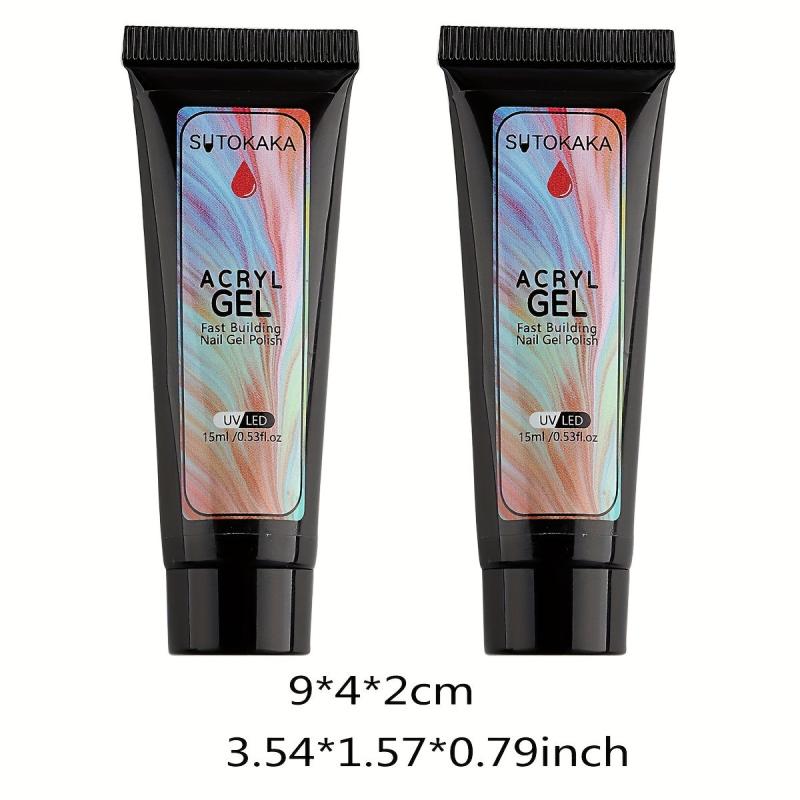 2pcs Poly Extension Gel For Nail 15ml Builder Nail Gel Nail Art Nail Extension