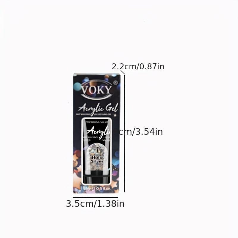 Glitter Nail Extension Gel Kit with DIY Nail Forms Set