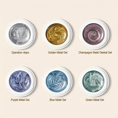 Stunning 3D Metal Painting Gel for Home Salon DIY