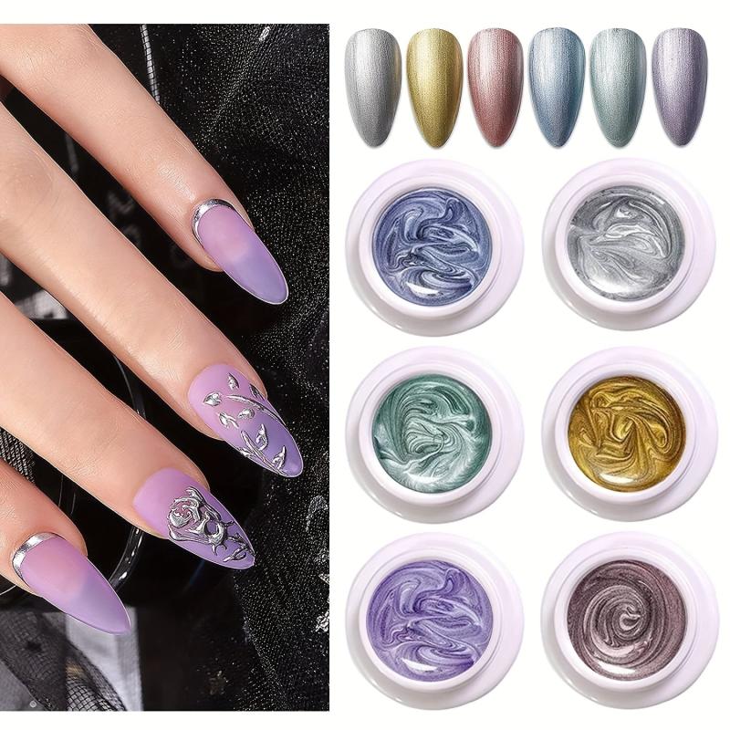 Stunning 3D Metal Painting Gel for Home Salon DIY
