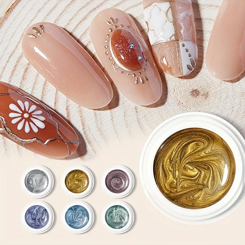 Stunning 3D Metal Painting Gel for Home Salon DIY
