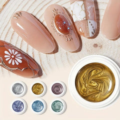 Stunning 3D Metal Painting Gel for Home Salon DIY