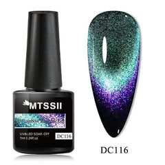 9D Rainbow Glitter Cat Magnetic Gel Nail Polish