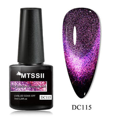 9D Rainbow Glitter Cat Magnetic Gel Nail Polish