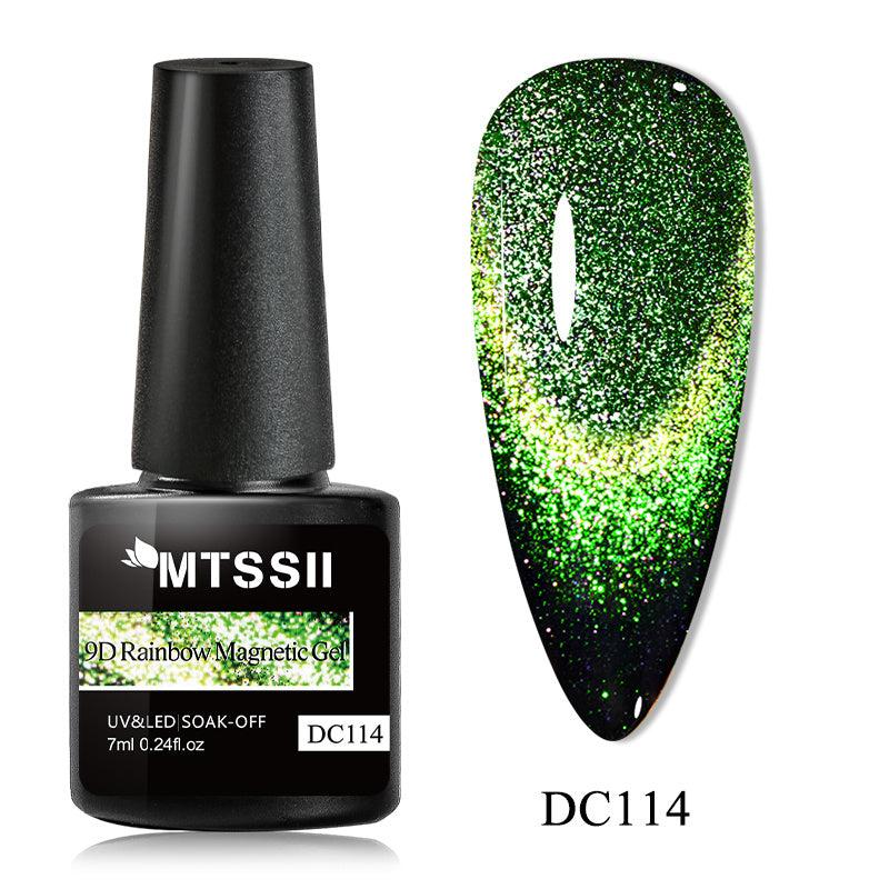 9D Rainbow Glitter Cat Magnetic Gel Nail Polish