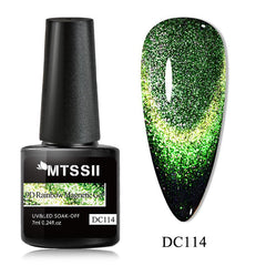 9D Rainbow Glitter Cat Magnetic Gel Nail Polish