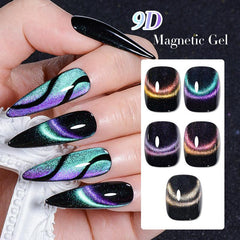 7ml Holographic 9D Cat Eye Glitter Gel Polish for Nail Salon