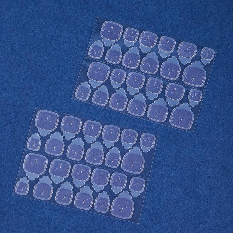 20 Sheets Double Sided Nail Glue Stickers Waterproof False Nail Adhesive Tabs