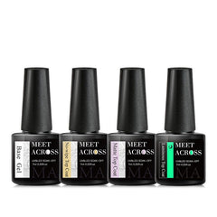 4PCS Nail Gel Set: Base Gel, Top Coat, Matte Top Coat, Dehydrator, Primer