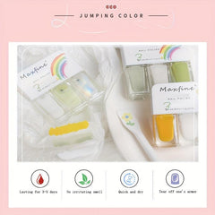 Peelable Water-based Nail Polish Odorless Baking Quick Drying Lasting
