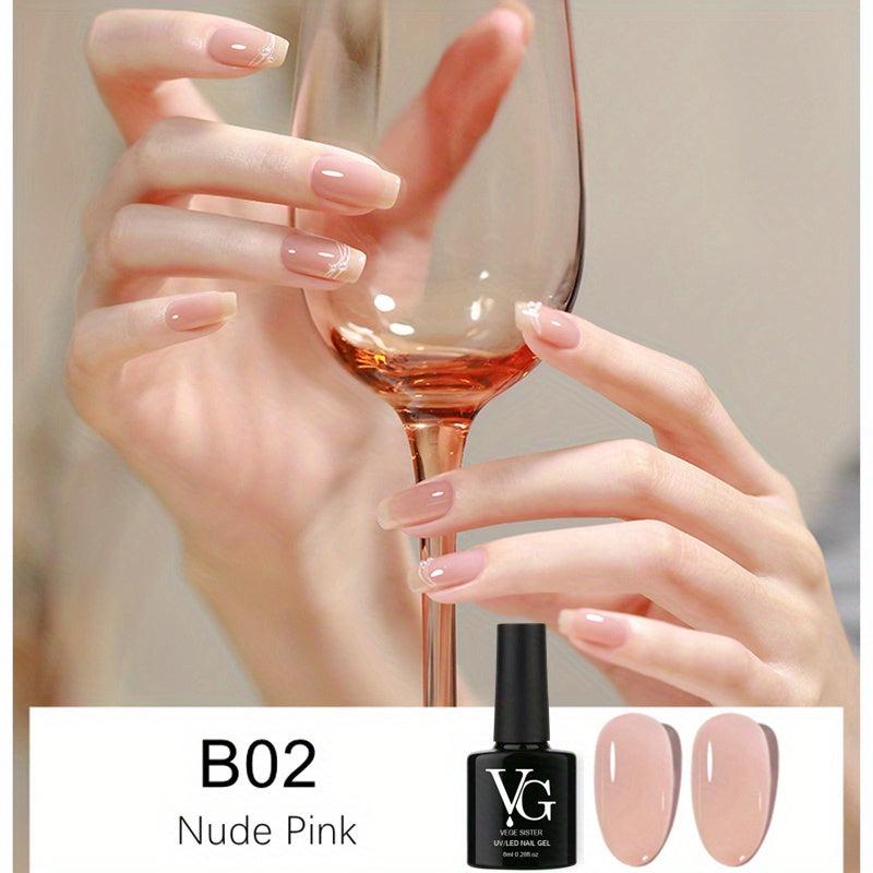 Translucent Ice Jelly Nail Gel Polish Nude Pink Green Salon Home Use