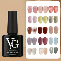 Translucent Ice Jelly Nail Gel Polish Nude Pink Green Salon Home Use