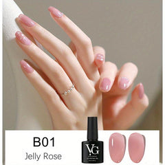 Translucent Ice Jelly Nail Gel Polish Nude Pink Green Salon Home Use