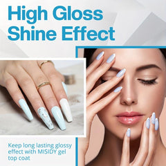 Long Lasting High Gloss Gel Top Coat for Nails 15ml No Wipe Top Coat